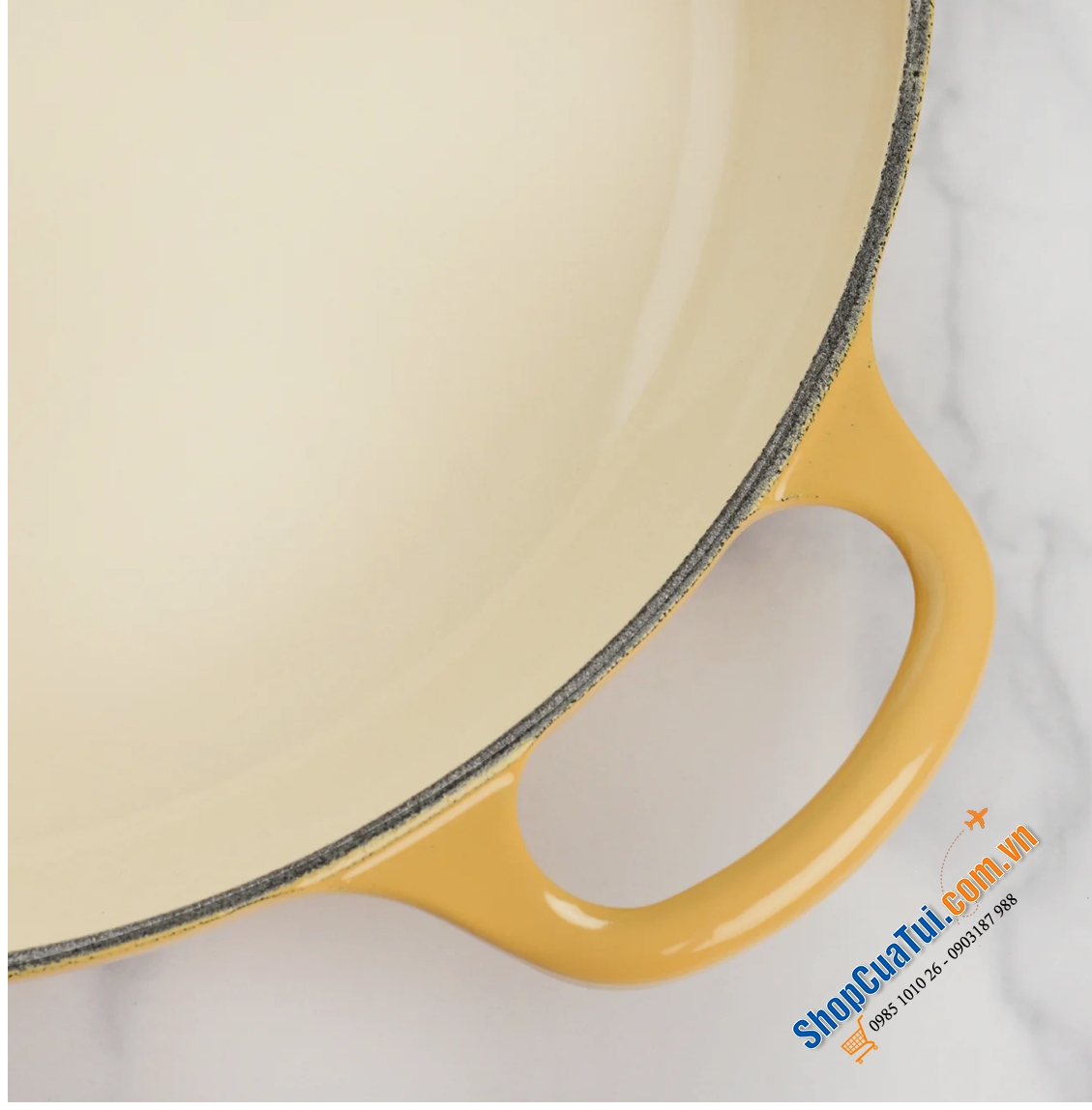 NỒI CHẢO TRÁNG MEN LE CREUSET HOA HẢI QUỲ (cúc la mã) 26cm - màu vàng - Le Creuset Signature Cast Iron 2.25-quart Honey Petal Braiser