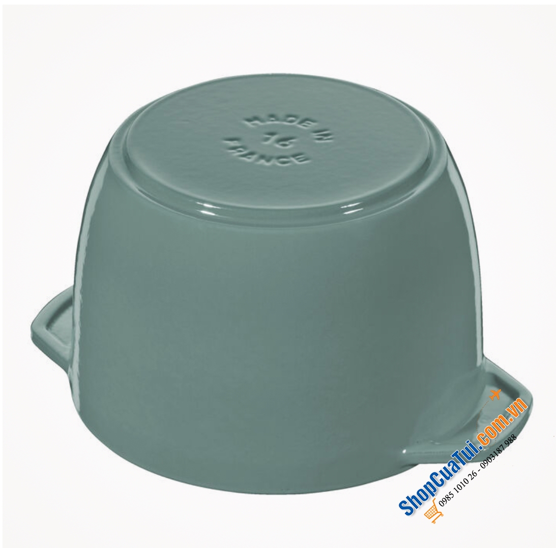 NỒI STAUB GOHAN 16 CM eucalyptus màu xanh bạch đàn 1,75 Lít - Made in France