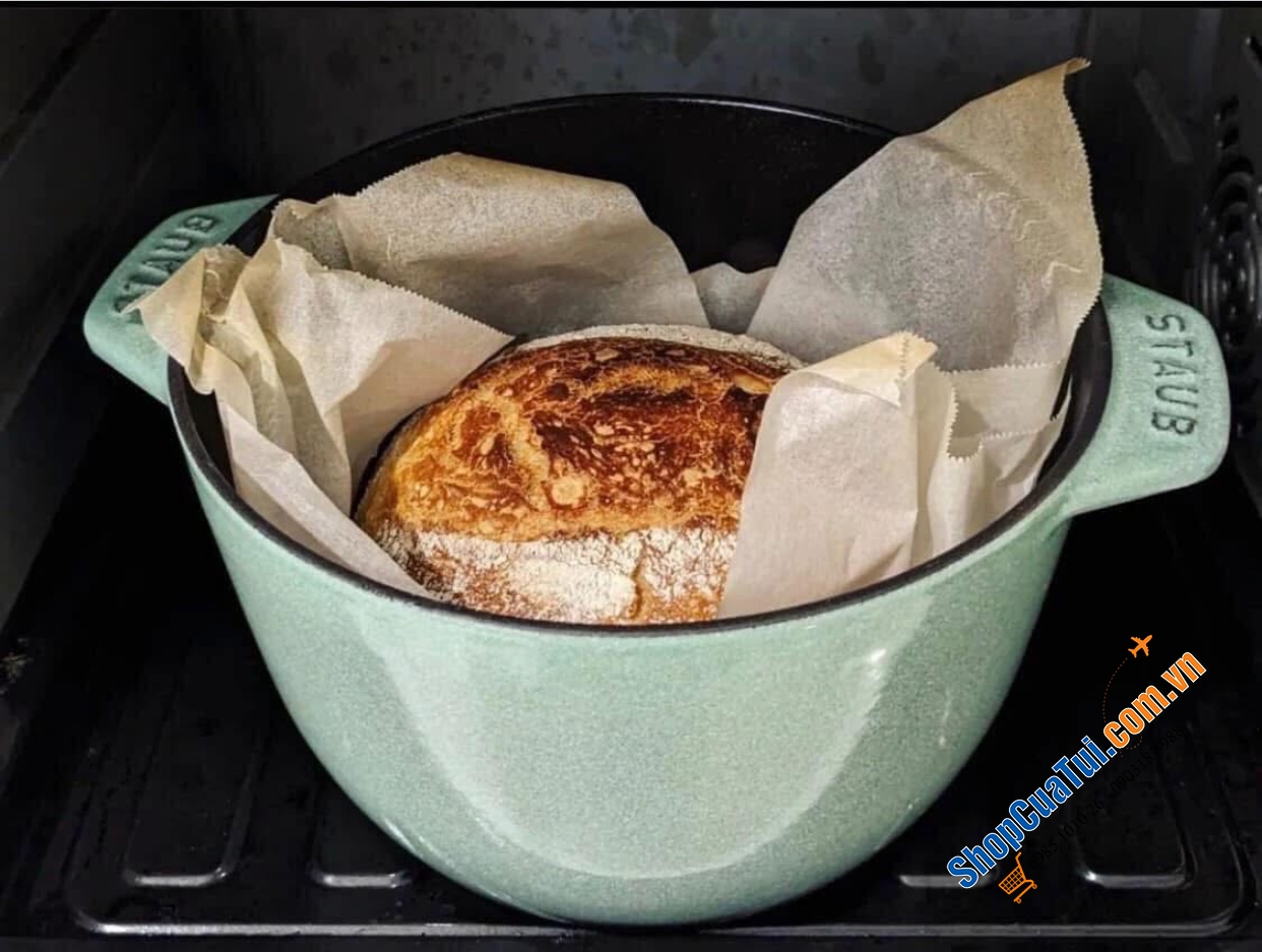 NỒI STAUB GOHAN 16 CM eucalyptus màu xanh bạch đàn 1,75 Lít - Made in France