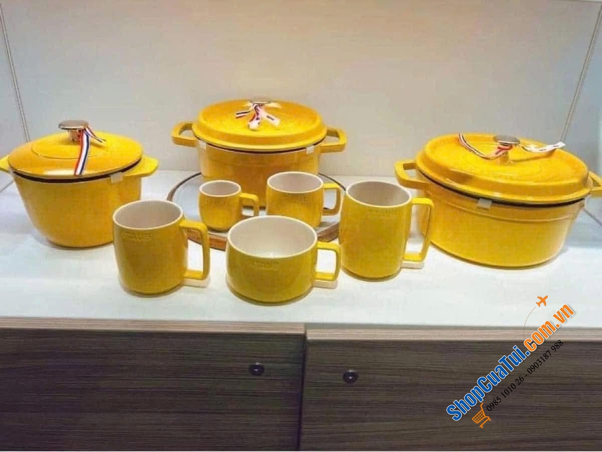 NỒI STAUB GOHAN 16 CM citron màu vàng chanh 1,75 Lít - Made in France