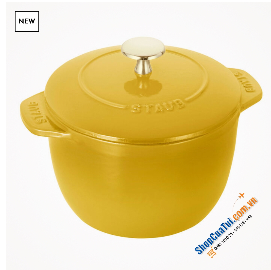NỒI STAUB GOHAN 16 CM citron màu vàng chanh 1,75 Lít - Made in France