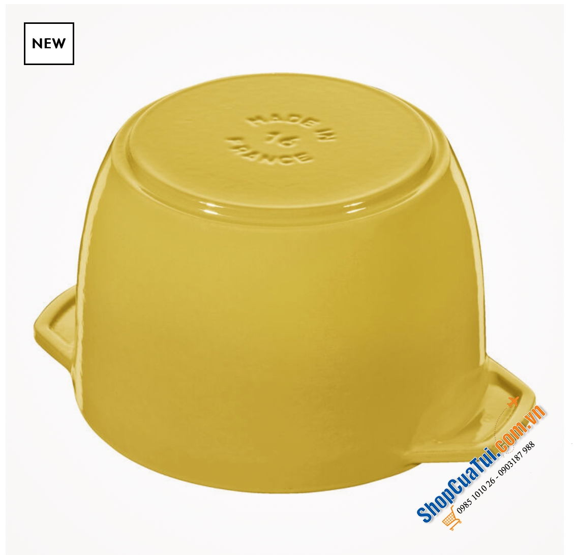 NỒI STAUB GOHAN 16 CM citron màu vàng chanh 1,75 Lít - Made in France