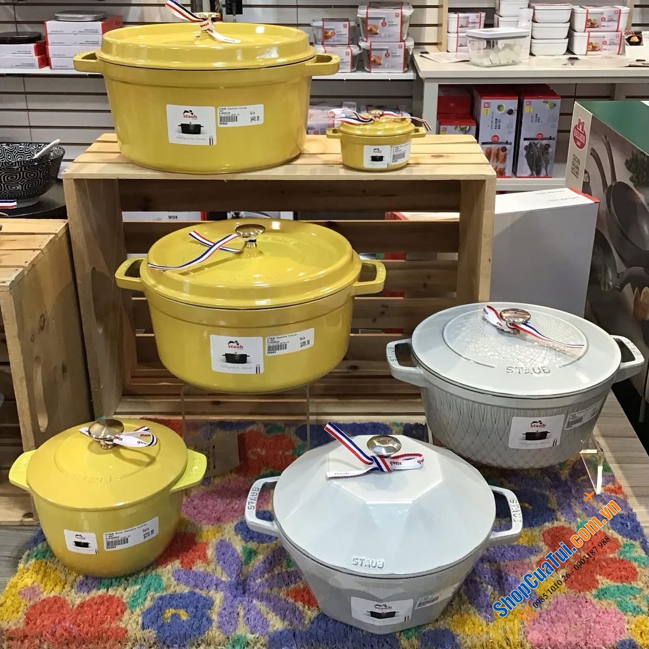 NỒI STAUB GOHAN 16 CM citron màu vàng chanh 1,75 Lít - Made in France