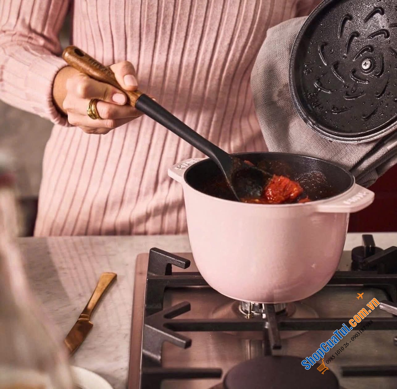 NỒI STAUB GOHAN 16 CM citron màu vàng chanh 1,75 Lít - Made in France