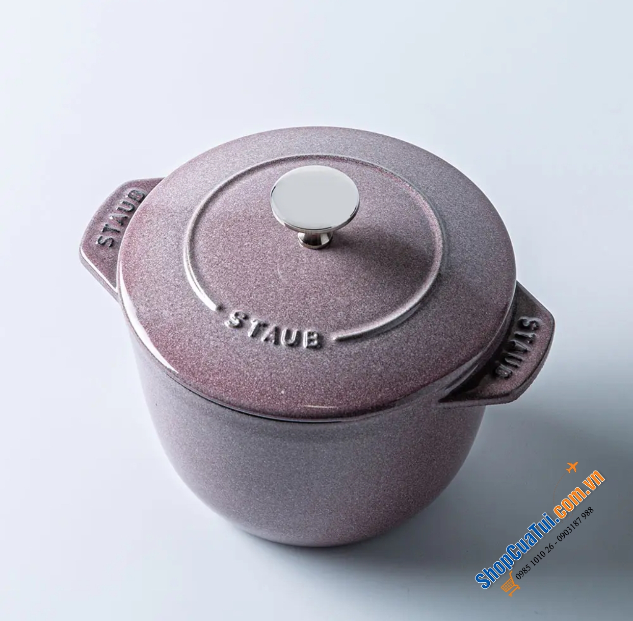 NỒI STAUB GOHAN 16 CM cherry blossom màu hoa anh đào 1,75 Lít - Made in France