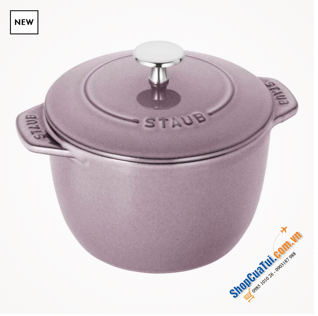 NỒI STAUB GOHAN 16 CM cherry blossom màu hoa anh đào 1,75 Lít - Made in France