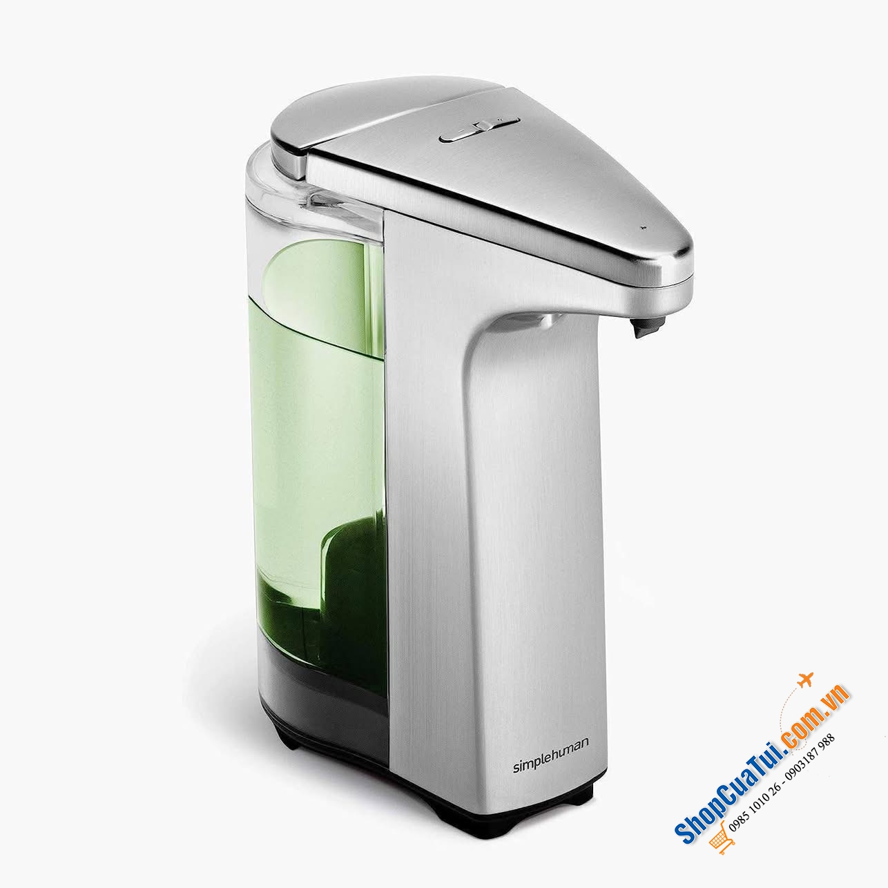 Bình chiết xà phòng cảm ứng SimpleHuman (dòng máy nhả xà phòng xịn xò nhất được ưa chuộng nhất tại châu Âu).