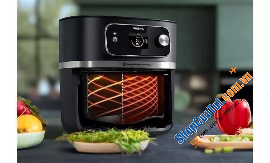 Nồi chiên không dầu Philips HD9880/90 XXL màu đen - Mẫu mới nhất 2025.
