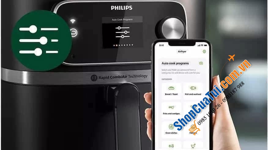 Nồi chiên không dầu Philips HD9880/90 XXL màu đen - Mẫu mới nhất 2025.