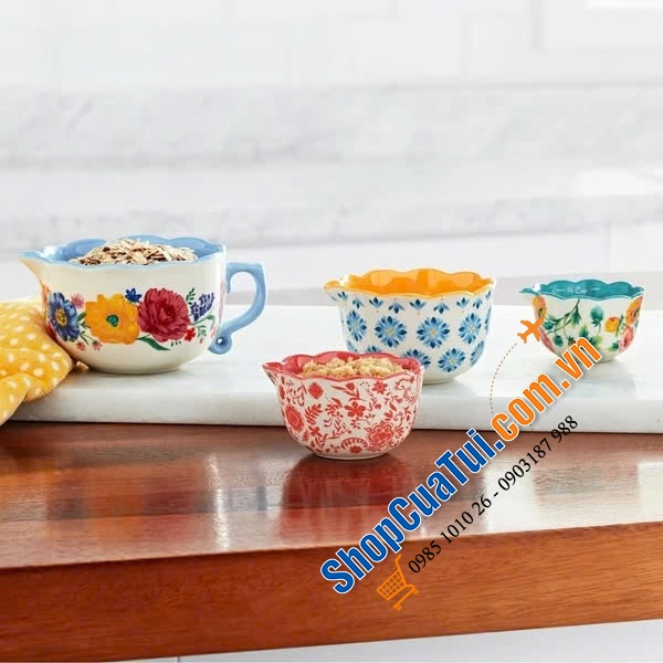 Sét ca đong 4 món The Pioneer Woman Brilliant Blooms.