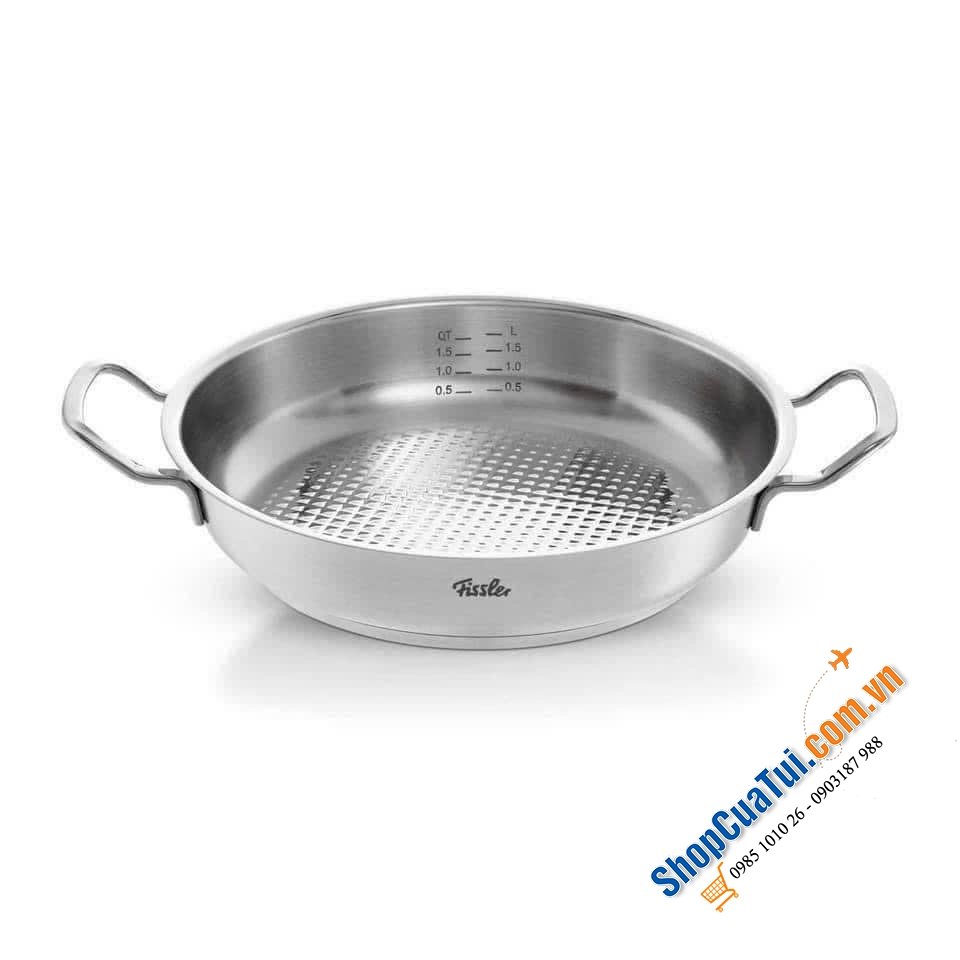Bộ nồi Fissler Profi Original set 5 FISSLER ORIGINAL PPROFI có chảo 2 quai tổ ong 24cm - MADE IN GERMANY.