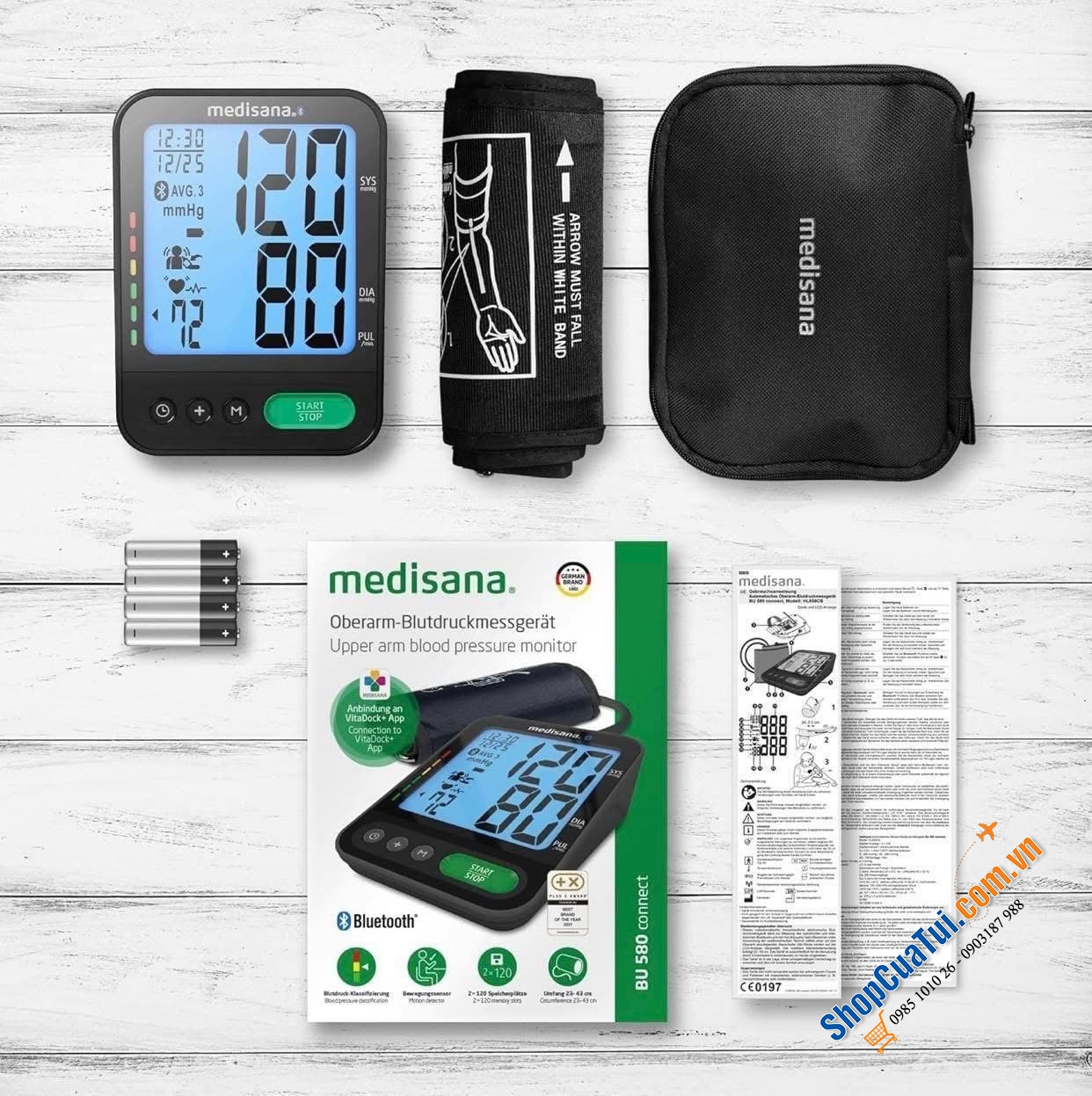 Máy đo huyết áp bắp tay Medisana BU580.
