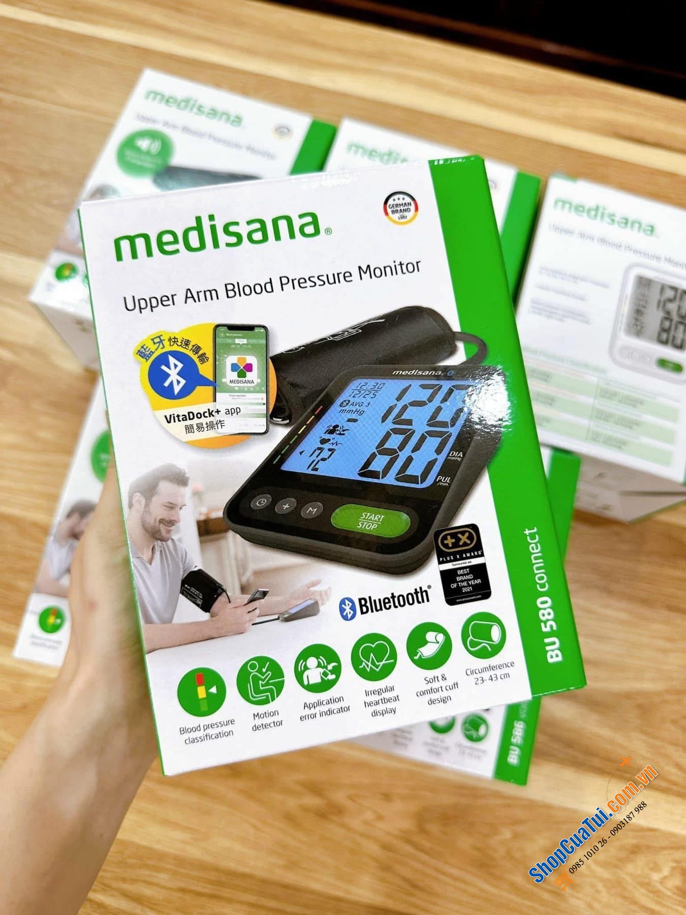 Máy đo huyết áp bắp tay Medisana BU580.