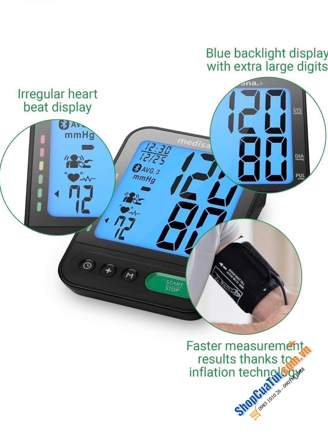 Máy đo huyết áp bắp tay Medisana BU580.