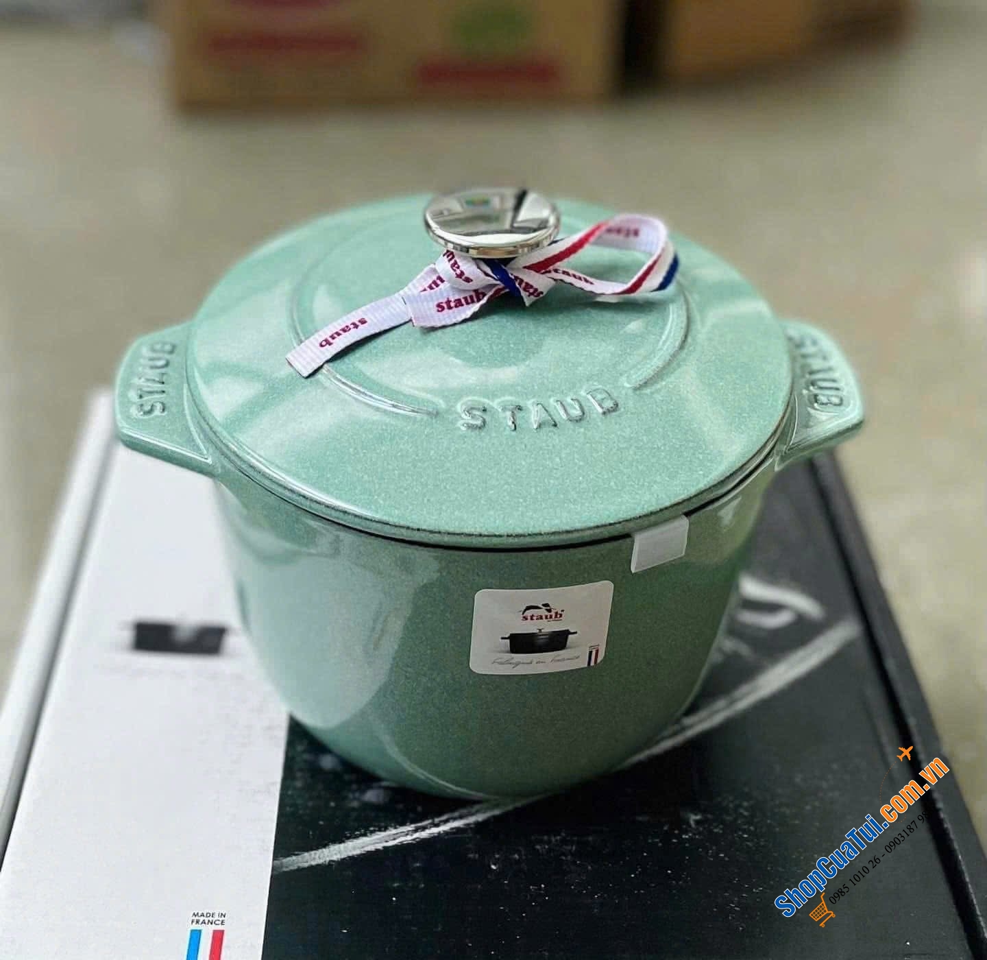 NỒI STAUB GOHAN 16 CM Nectar màu vàng mù tạt 1,75 Lít - Made in France