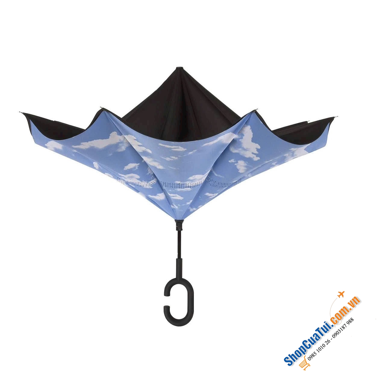 Ô NGƯỢC SHEDRAIN - ô gấp và mở ngược thông minh, đặc biệt phù hợp khi ra vào ô tô dưới mưa