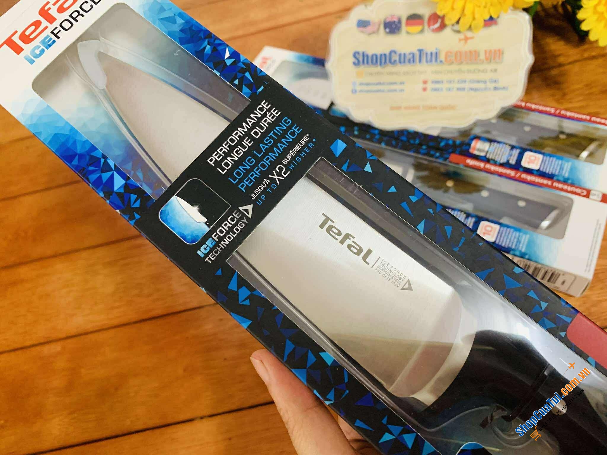 Dao đầu bếp Tefal Ice Force K23202 dài 20cm, dao thái siêu sắc