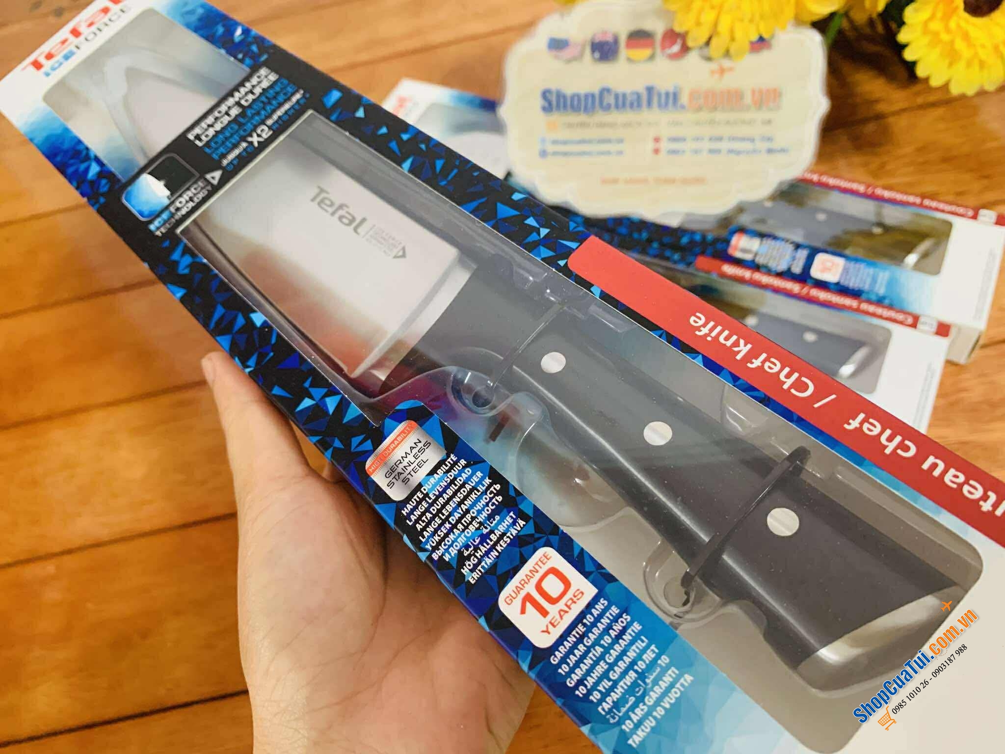 Dao đầu bếp Tefal Ice Force K23202 dài 20cm, dao thái siêu sắc