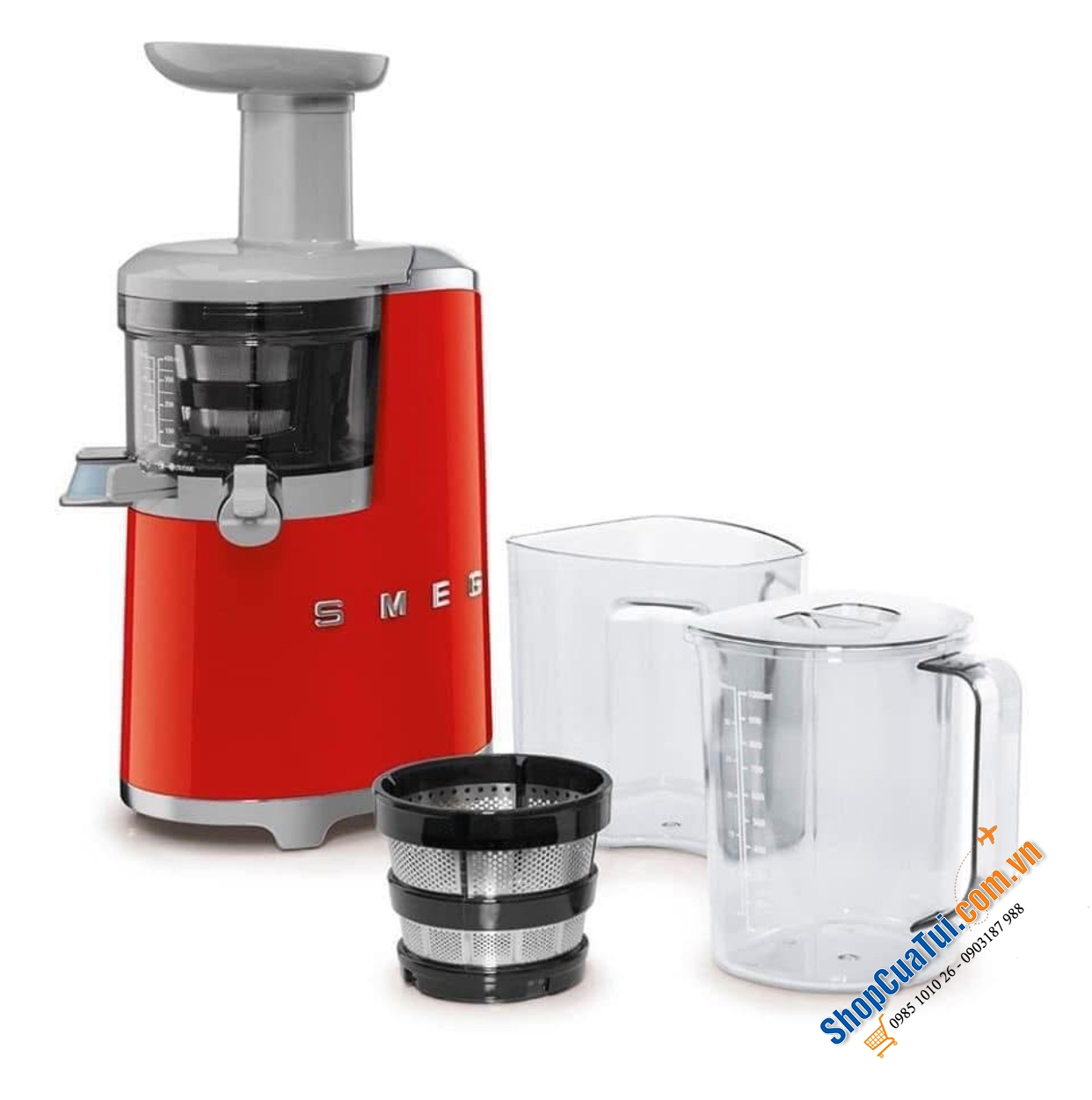 Ép chậm SMEG SJF01RDEU màu đỏ siêu đẹp.