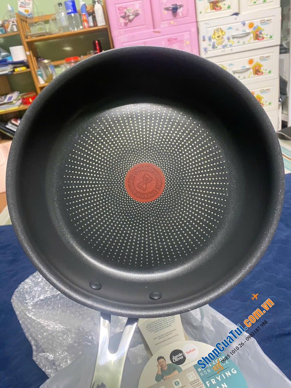 Chảo TEFAL JAMIE OLVER HOME COOK 24cm thân nhôm tay inox cao cấp