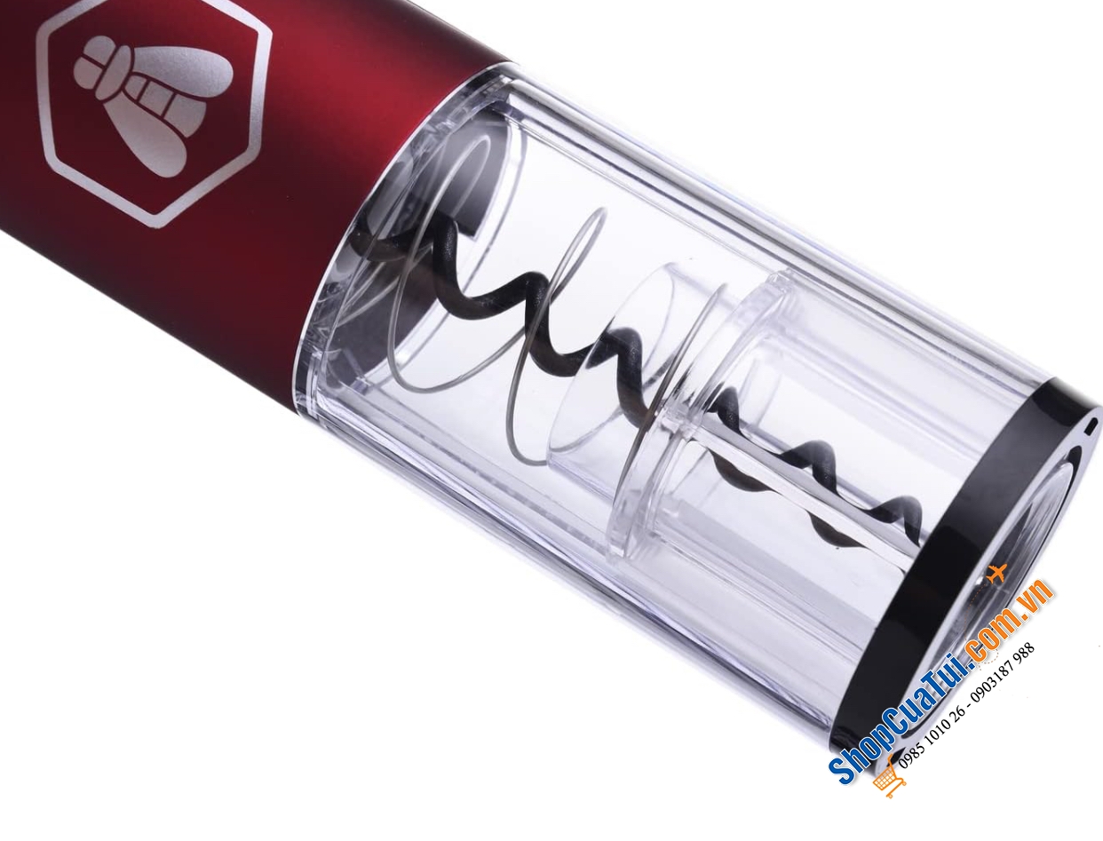 Mở rượu LAGUIOLE màu Đỏ siêu đẹp - dụng cụ khui rượu bằng điện, chỉ 8 giây cho mỗi lần mở rượu