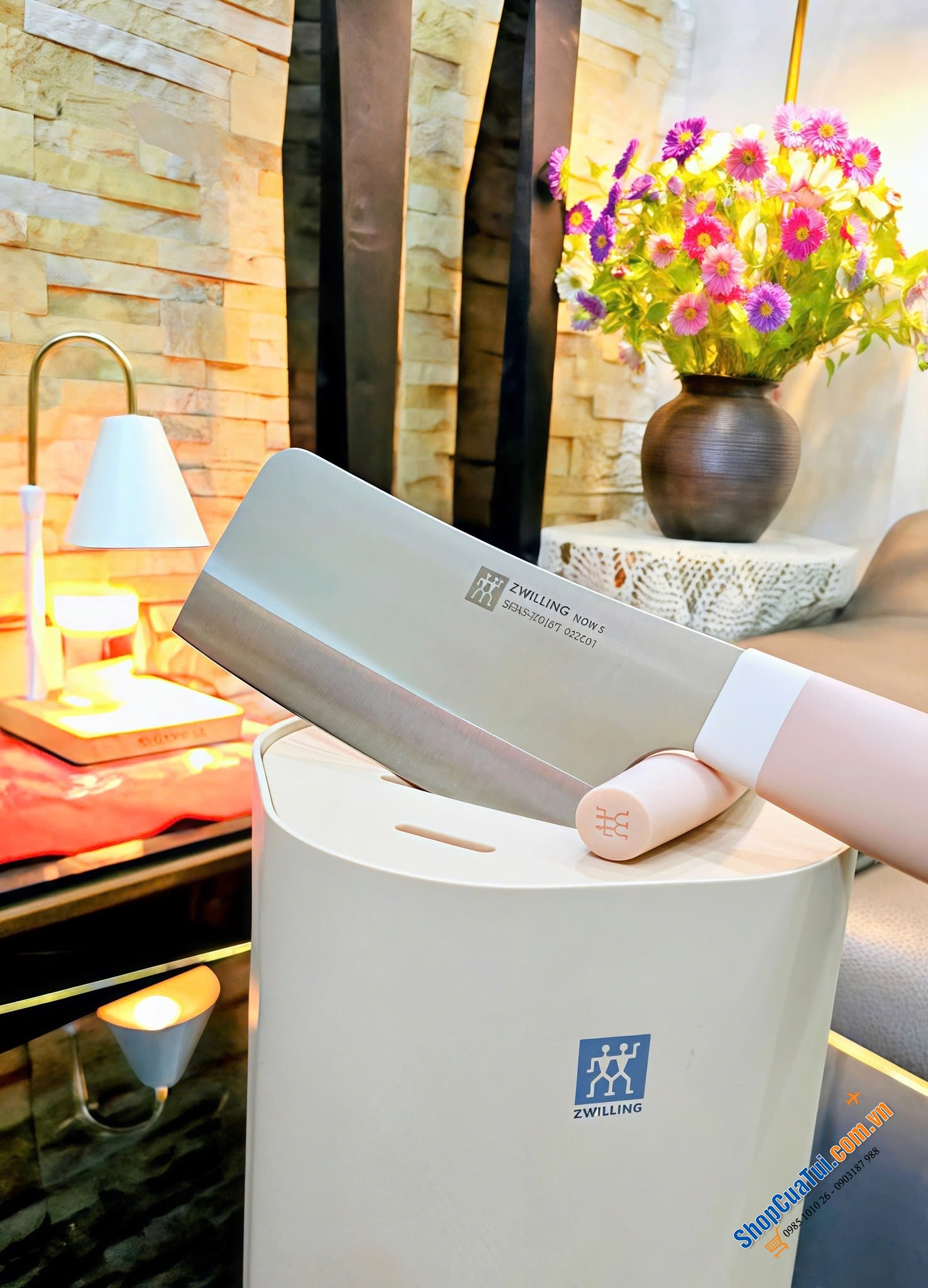 Bộ 4 dao kèm hộp tiệt trùng Zwilling - MÀU HỒNG