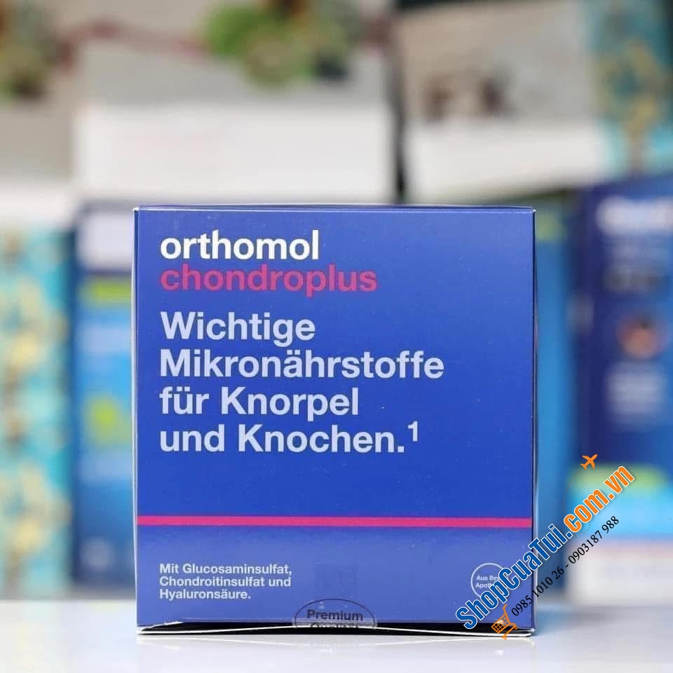 Thuốc tăng cường tái tạo sụn khớp Orthomol chondroplus hộp gồm 30 gói bột và 30 viên nén