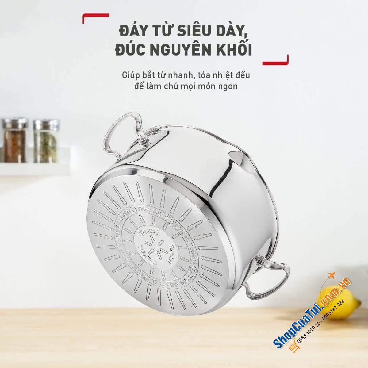 Bộ nồi inox TEFAL Duetto Plus set 3 món G719S674.