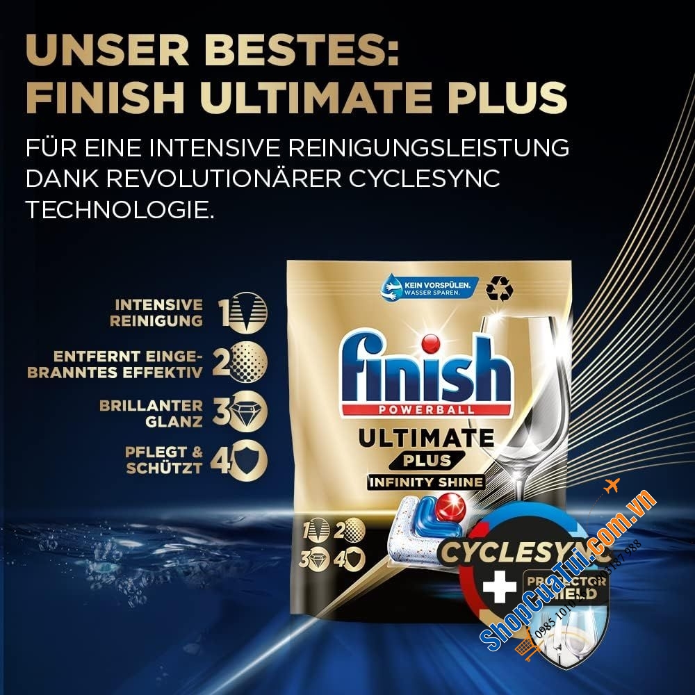 Viên rửa bát FINISH QUANTUM  ULTIMATE PLUS ALL IN ONE túi 85 viên - DÒNG VIÊN RỬA BÁT CAO CẤP NHẤT HIỆN NAY - HƯƠNG CHANH MÁT DỊU