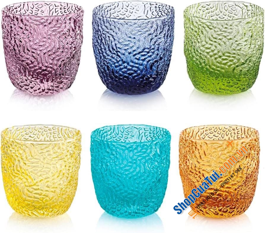 Set 6 chén pha lê IVV Tricot 300ml - made in Italy.