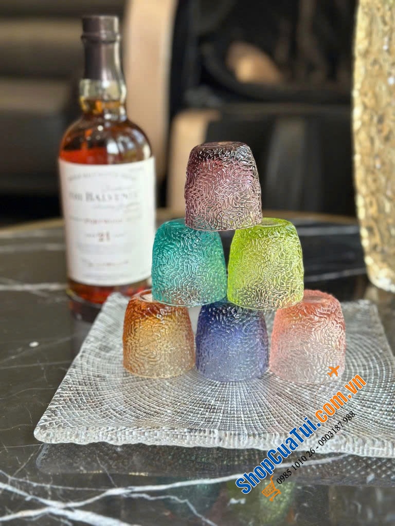Set 6 cốc uống rượu mạnh IVV Tricot 75ml