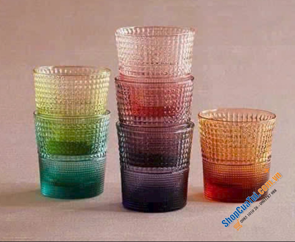 Set 6 cốc Speedy Assorted Colours IVV 6803.1- made in Italy