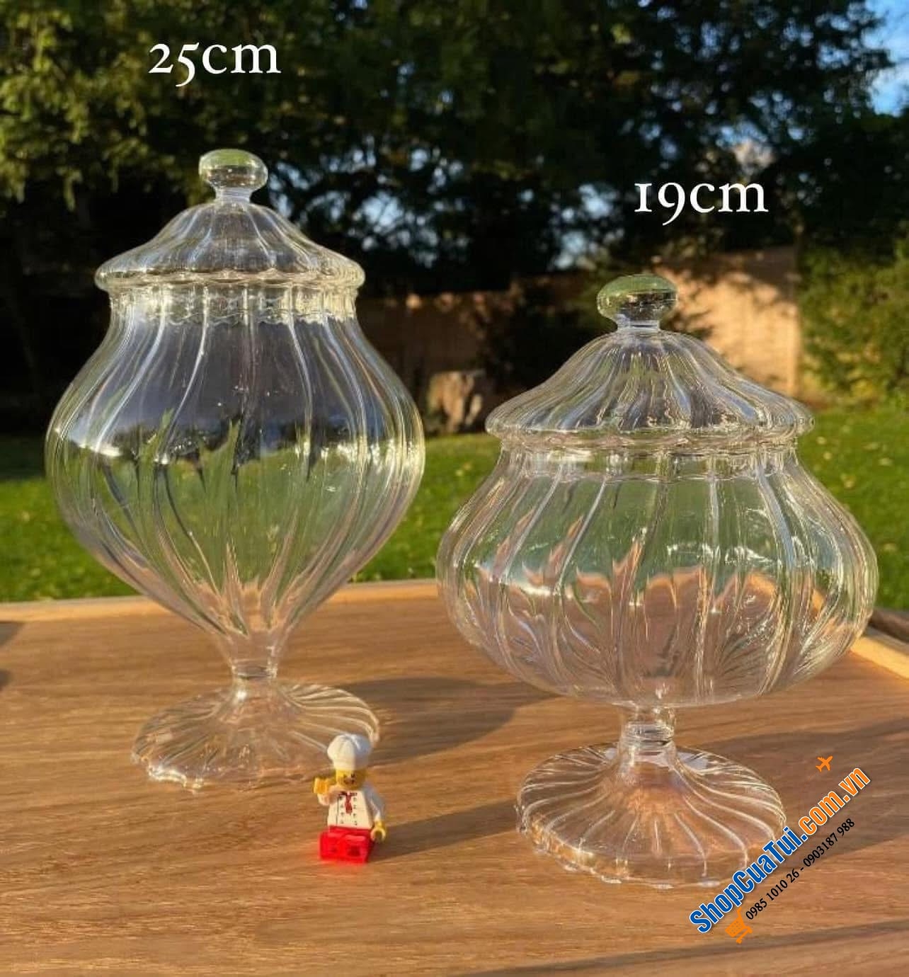 Hũ kẹo, bánh IVV Sahara màu trắng size 19cm.