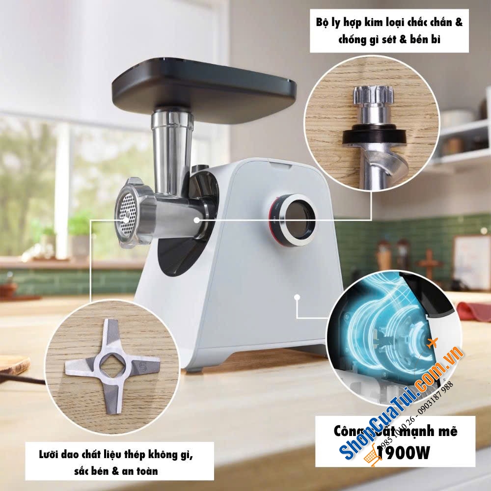 MÁY XAY THỊT BOSCH MFWS420W công suất siêu khoẻ 1900W