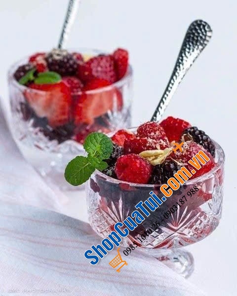 Set 8 ly pha lê Godinger Dublin Ice Cream đẹp mê ly.